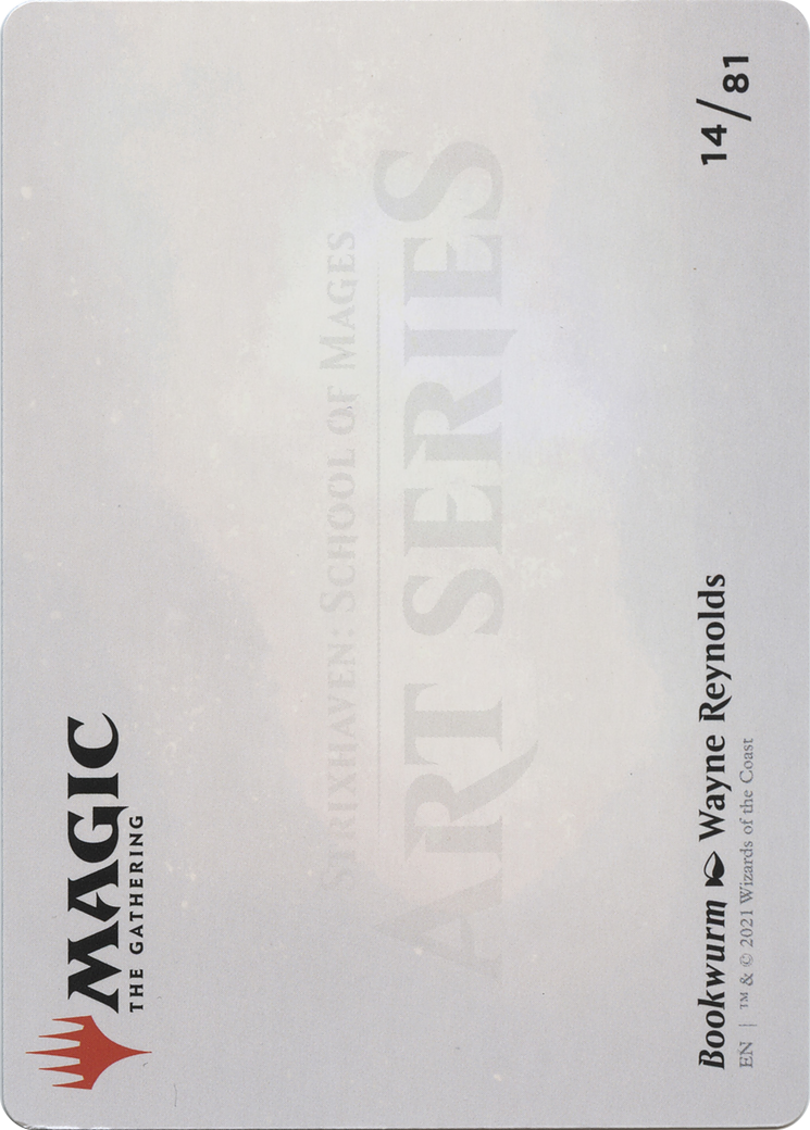 Image of Bookwurm // Bookwurm (ASTX-014) - Strixhaven Art Series (Borderless)