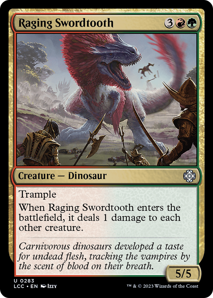 Image of Raging Swordtooth (LCC-283) - The Lost Caverns of Ixalan Commander