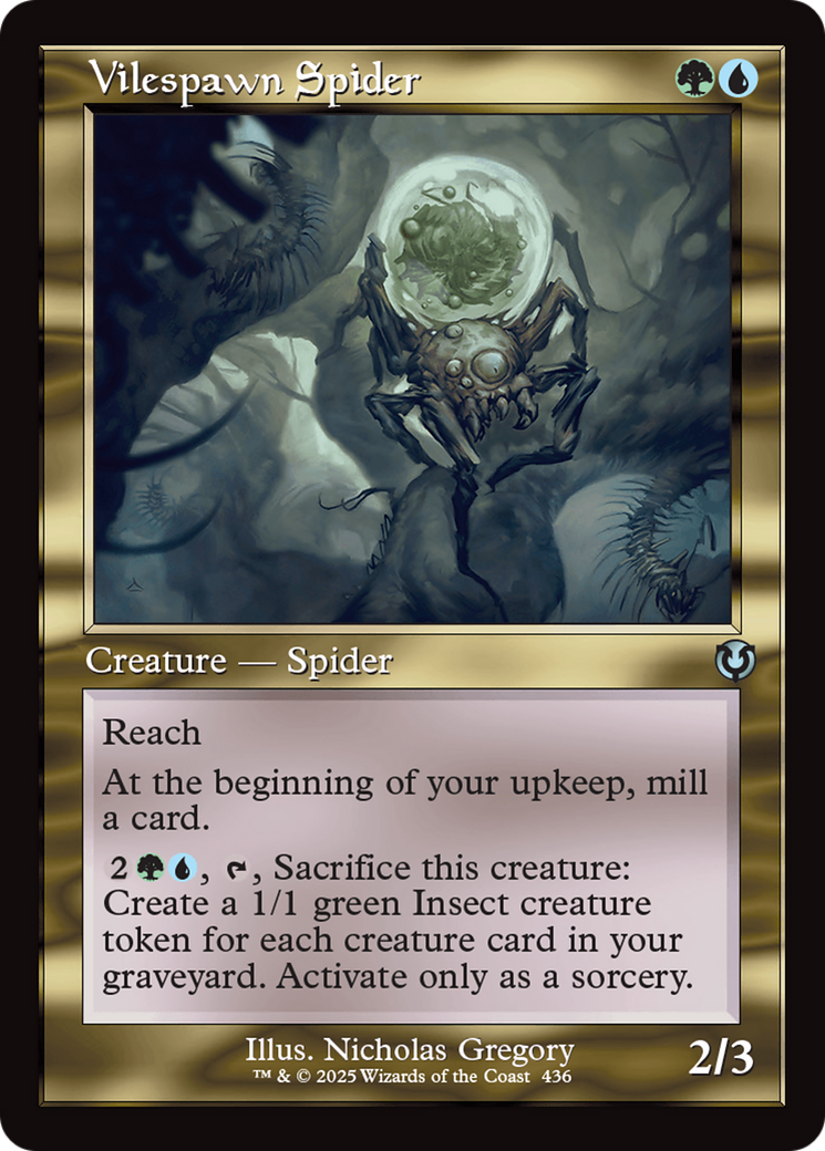 Image of Vilespawn Spider (Retro Frame) (INR-436) - Innistrad Remastered Foil