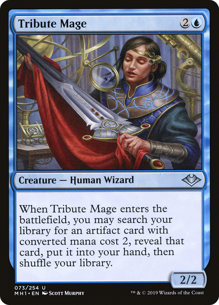 Image of Tribute Mage (MH1-073) - Modern Horizons Foil
