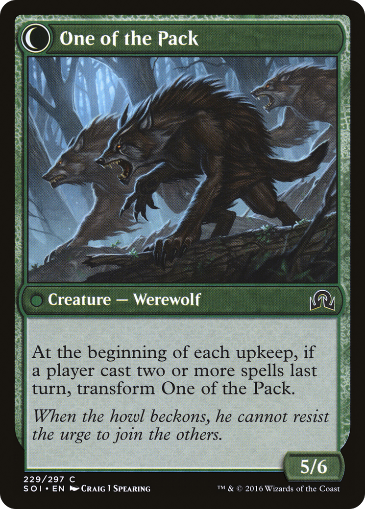 Image of Solitary Hunter (SOI-229) - Shadows over Innistrad: (Double Faced Transform) Foil