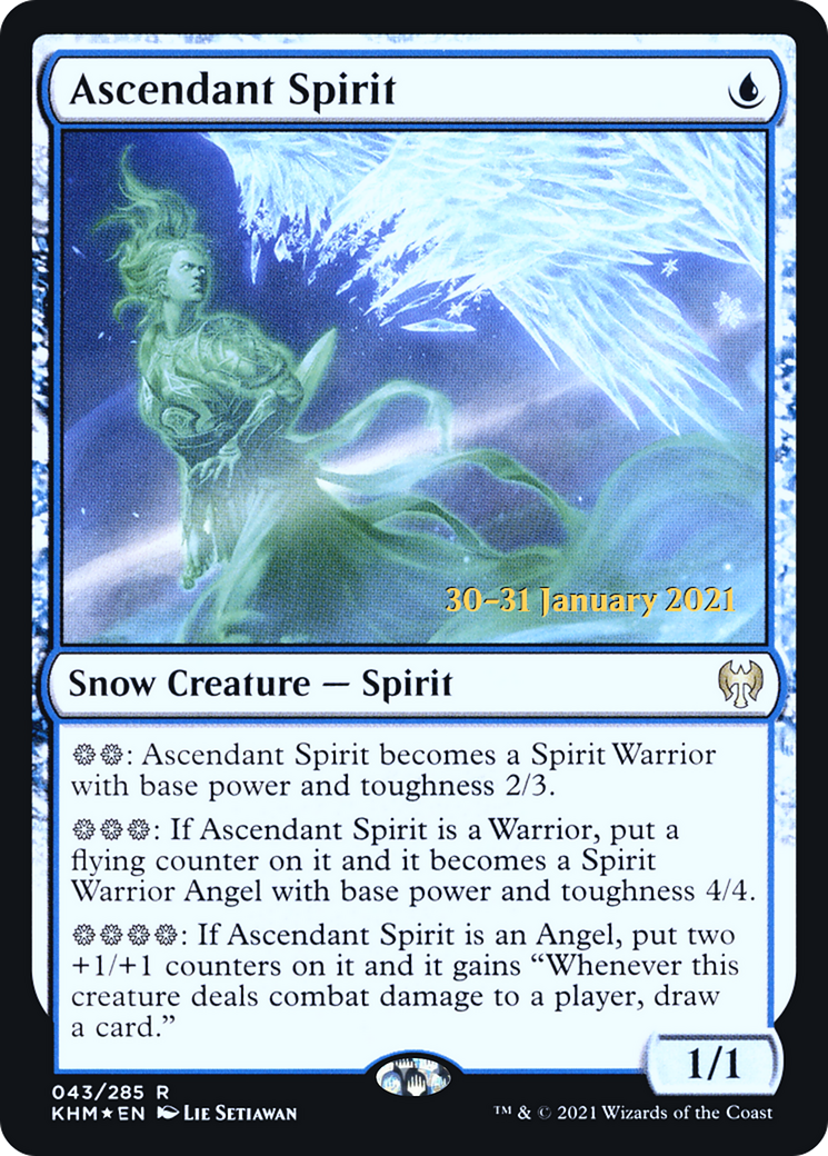 Image of Ascendant Spirit (PRE-043) - Kaldheim Promos: (snow) Foil