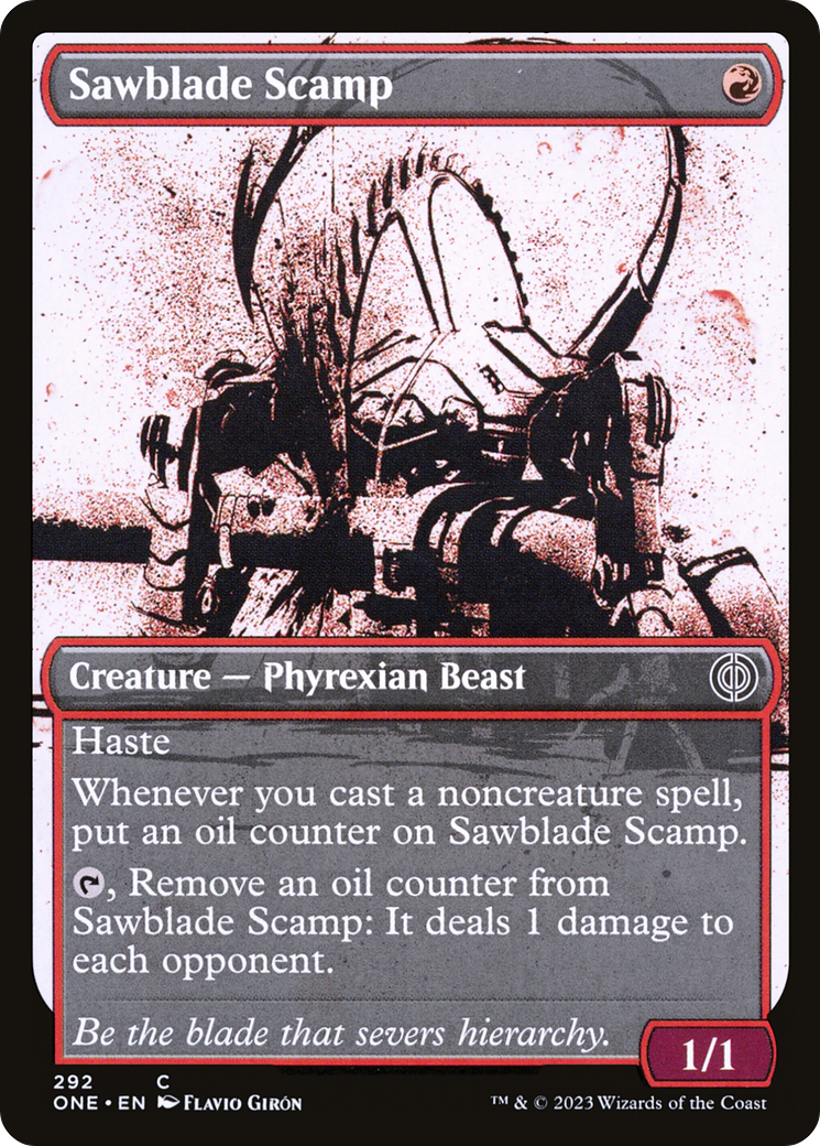 Image of Sawblade Scamp (Showcase) (ONE-292) - Phyrexia: All Will Be One: (Showcase)