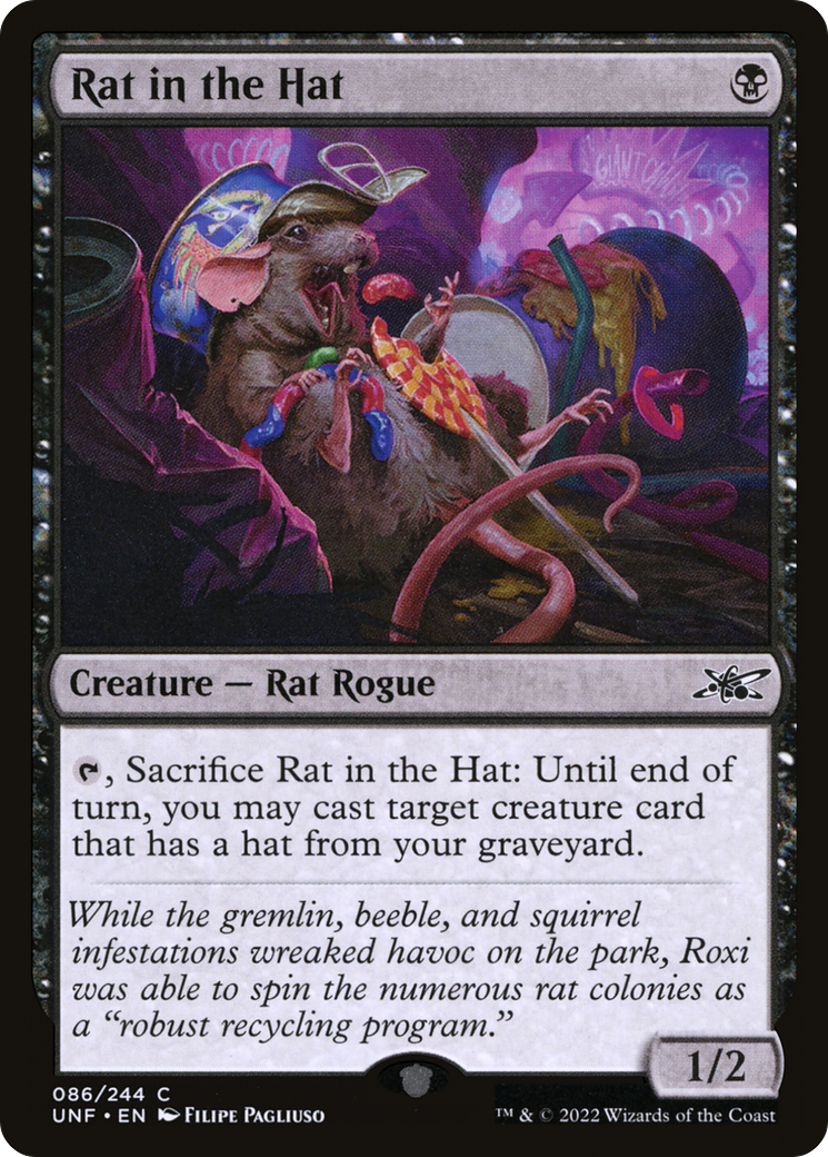 Image of Rat in the Hat (UNF-086) - Unfinity Foil