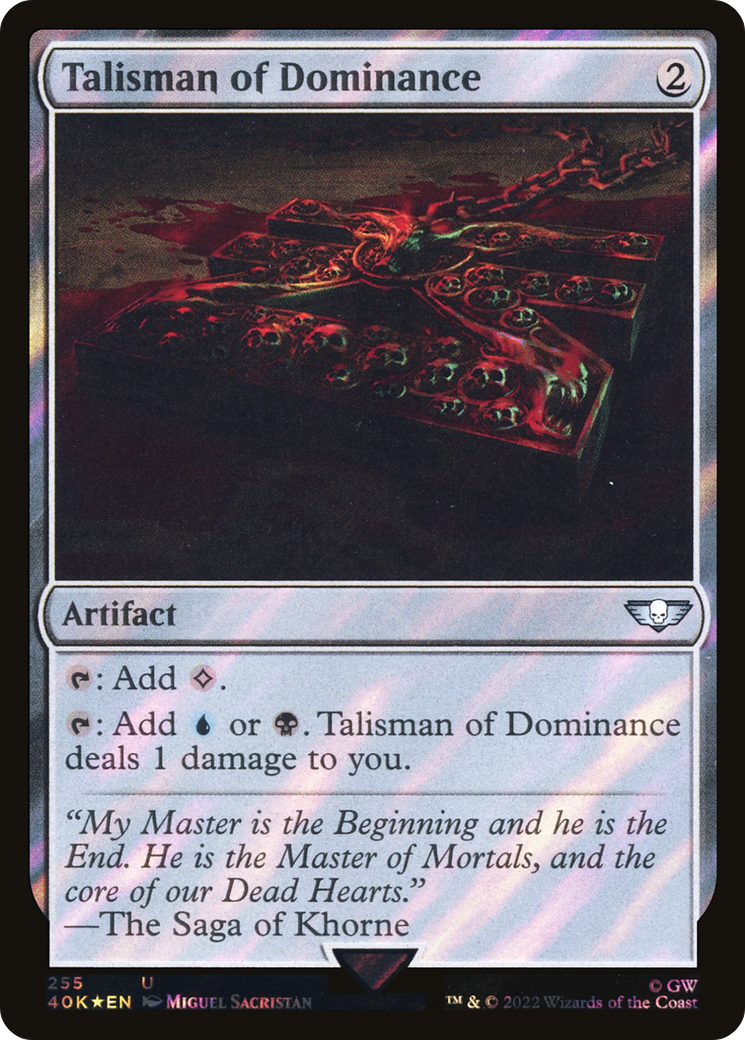 Image of Talisman of Dominance (255) (Surge Foil) (40K-255) - Warhammer 40,000 Commander Foil