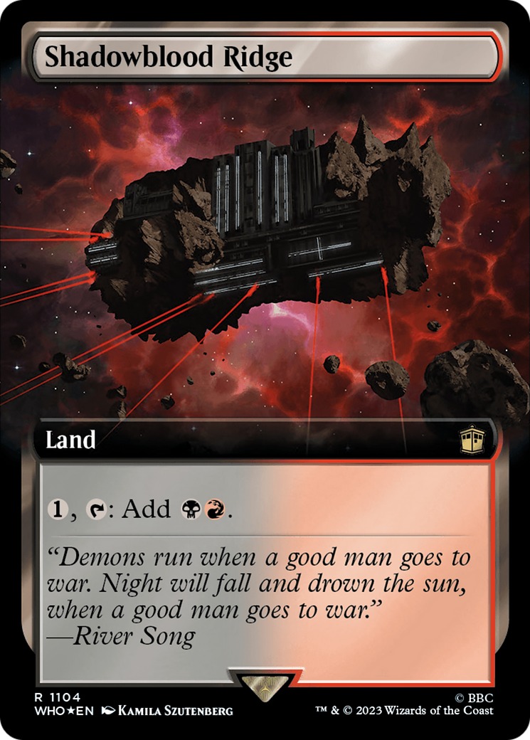 Image of Shadowblood Ridge (Extended Art) (Surge Foil) (WHO-1104) - Doctor Who: (Extended Art) Foil