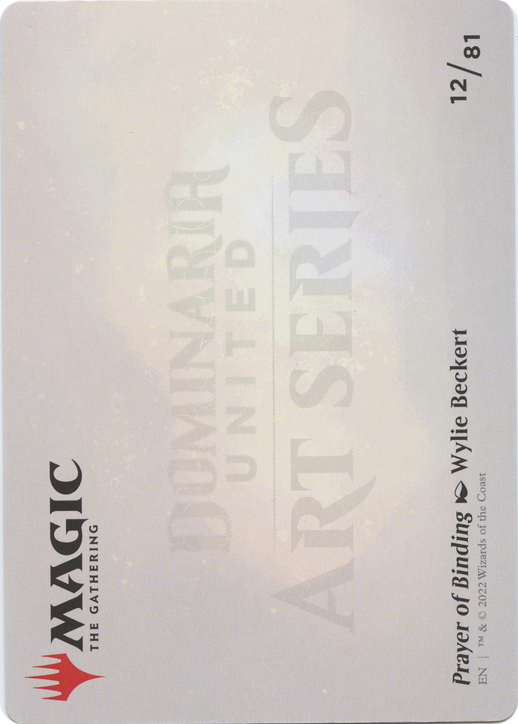 Image of Prayer of Binding // Prayer of Binding (ADMU-012) - Dominaria United Art Series (Borderless) Foil