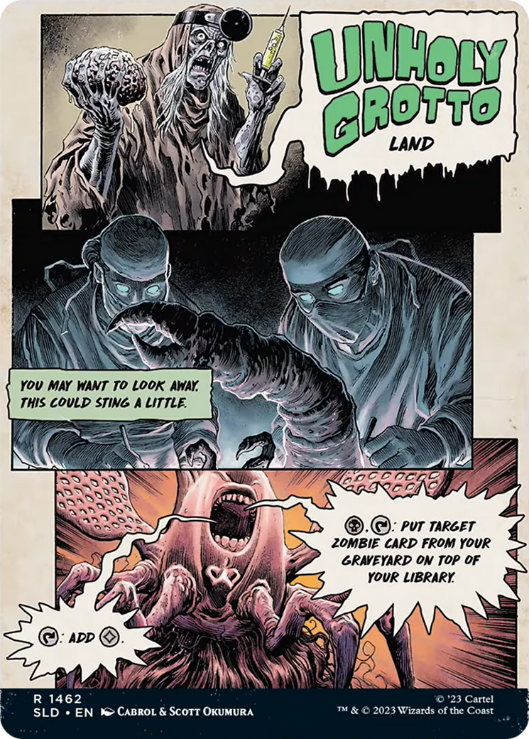 Image of Unholy Grotto (SLD-1462) - Secret Lair Drop: (Full Art) (Borderless)
