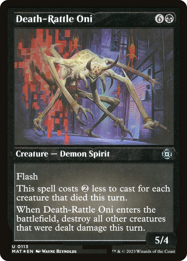 Image of Death-Rattle Oni (MAT-113) - March of the Machine: The Aftermath Etched Foil