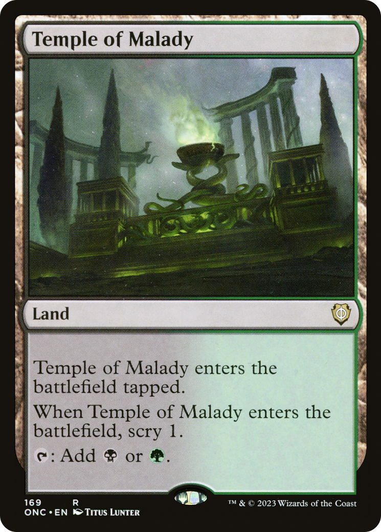Image of Temple of Malady (ONC-169) - Phyrexia: All Will Be One Commander