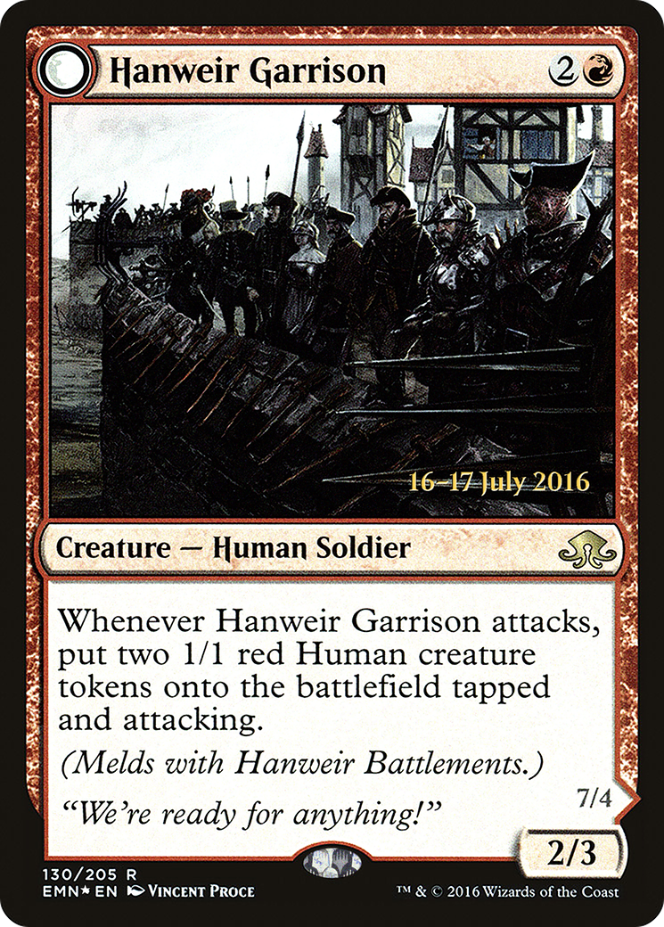 Image of Hanweir Garrison (PRE-130S) - Eldritch Moon Promos: (mooneldrazidfc) Foil