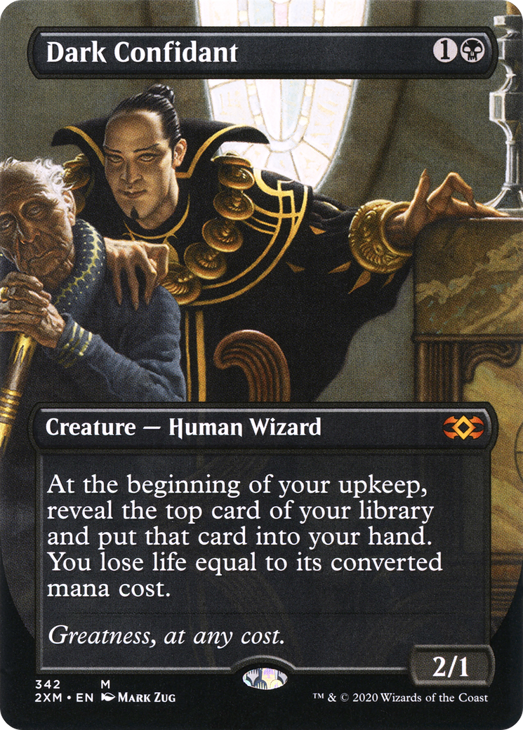 Image of Dark Confidant (Borderless) (2XM-342) - Double Masters (Borderless) Foil