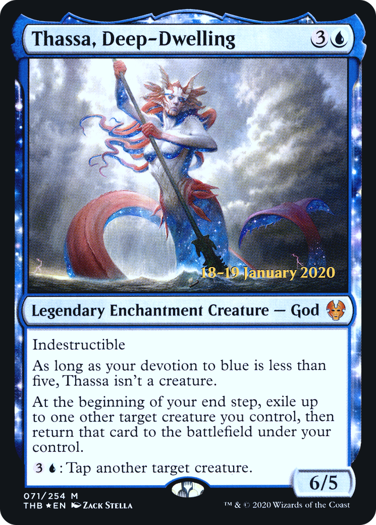 Image of Thassa, Deep-Dwelling (PRE-071) - Theros Beyond Death Promos: (enchantment) Foil