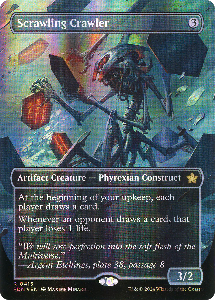 Image of Scrawling Crawler (Borderless) (Mana Foil) (FDN-415) - Foundations (Borderless) Foil