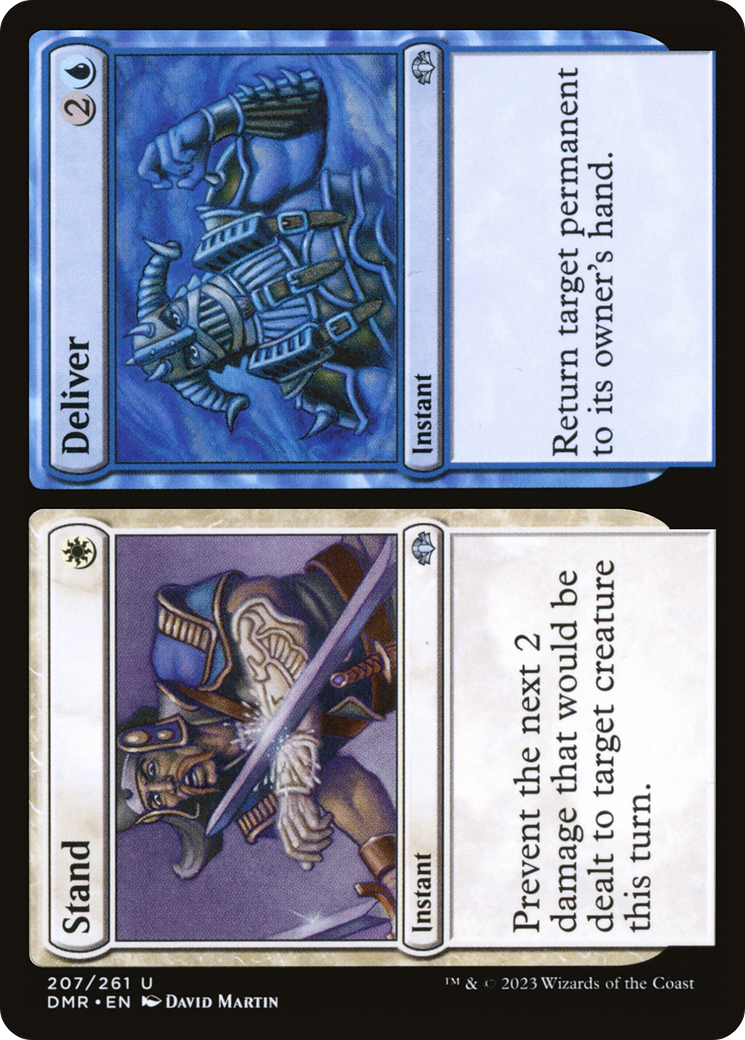 Image of Stand // Deliver (DMR-207) - Dominaria Remastered Foil