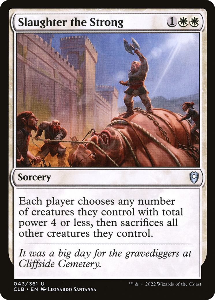 Image of Slaughter the Strong (CLB-043) - Commander Legends: Battle for Baldur's Gate Foil