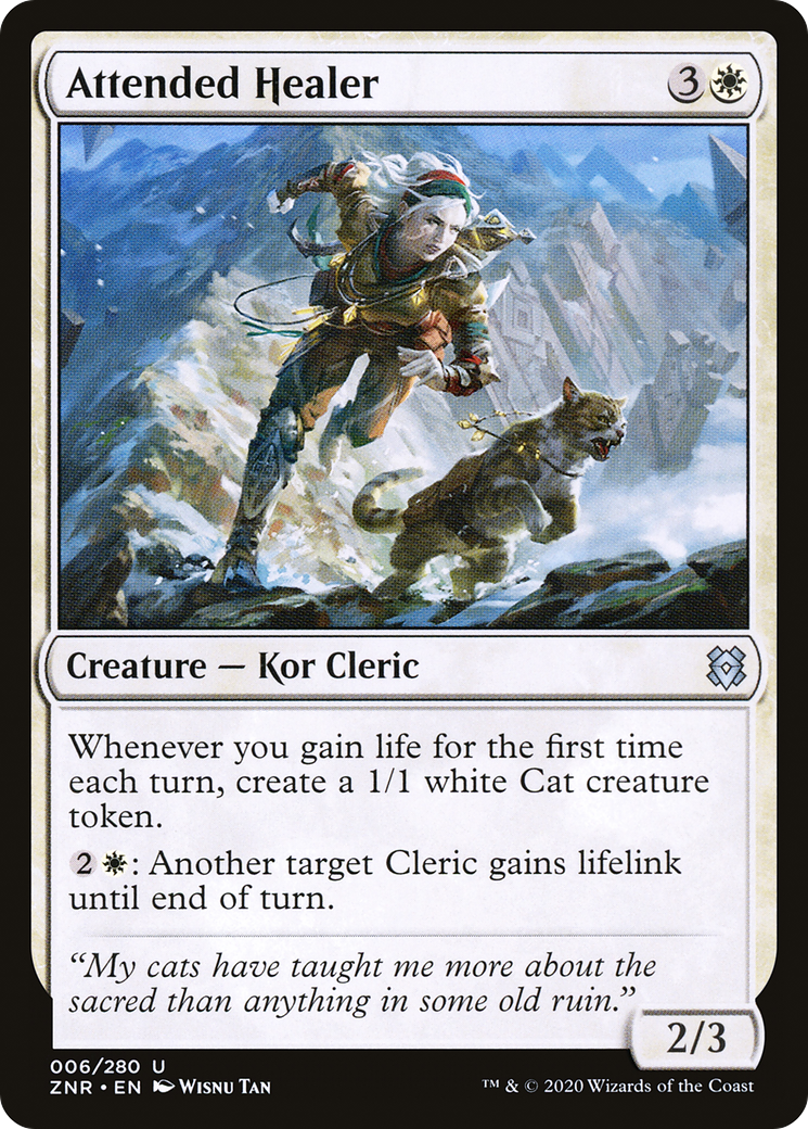 Image of Attended Healer (ZNR-006) - Zendikar Rising