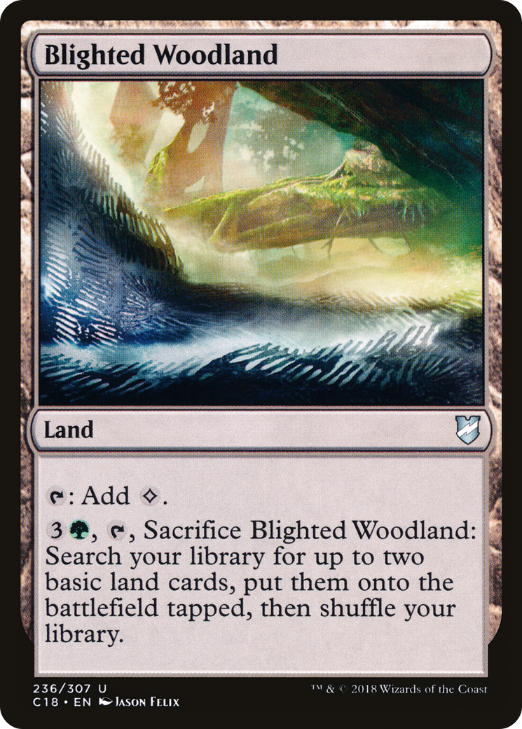 Image of Blighted Woodland (C18-236) - Commander 2018