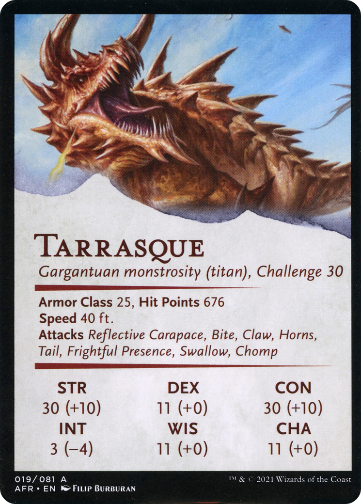 Image of The Tarrasque // Tarrasque (AAFR-019) - Adventures in the Forgotten Realms Art Series (Borderless) Foil