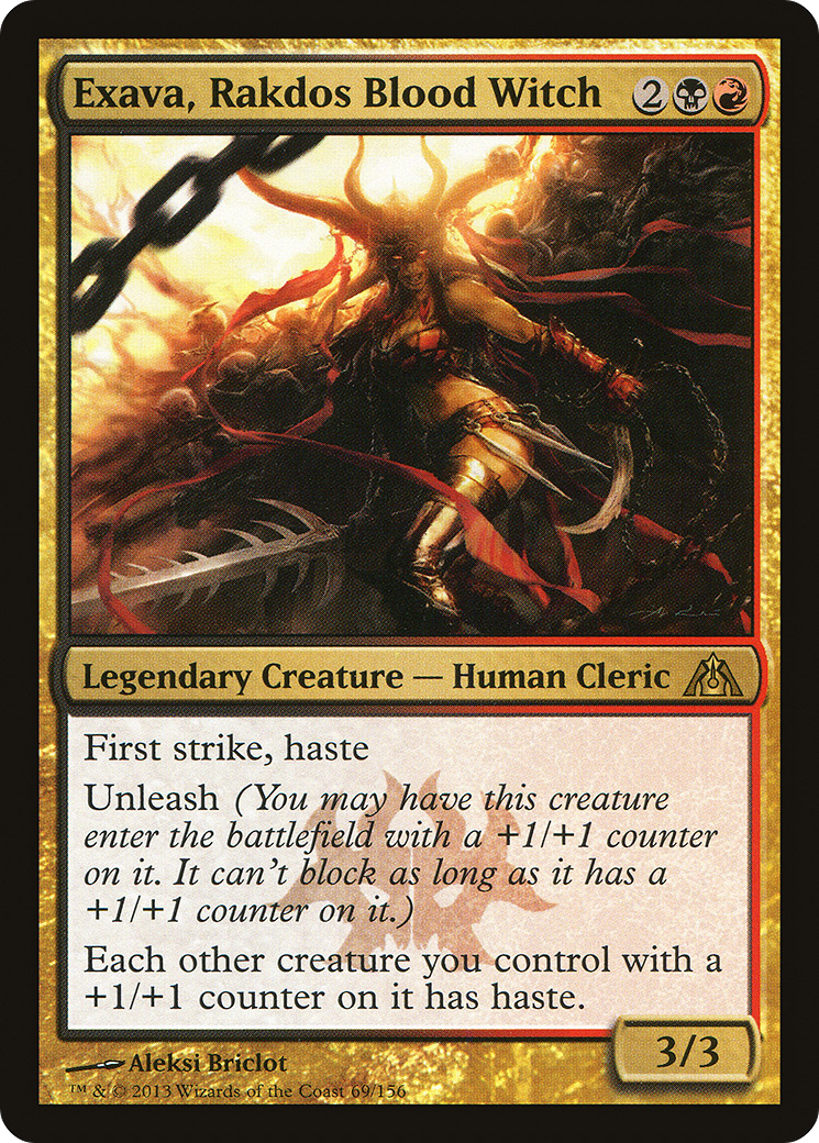 Image of Exava, Rakdos Blood Witch (DGM-069) - Dragon's Maze Foil