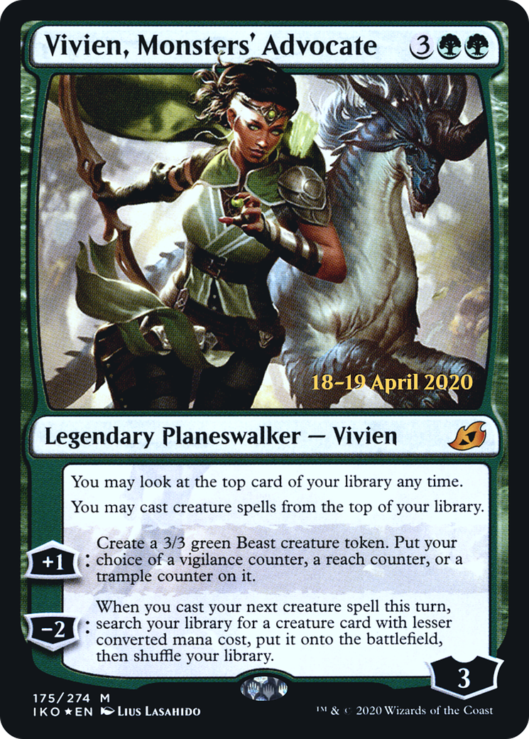 Image of Vivien, Monsters' Advocate (PRE-175) - Ikoria: Lair of Behemoths Promos Foil