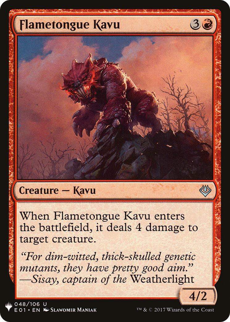 Image of Flametongue Kavu (LIST-048) - The List