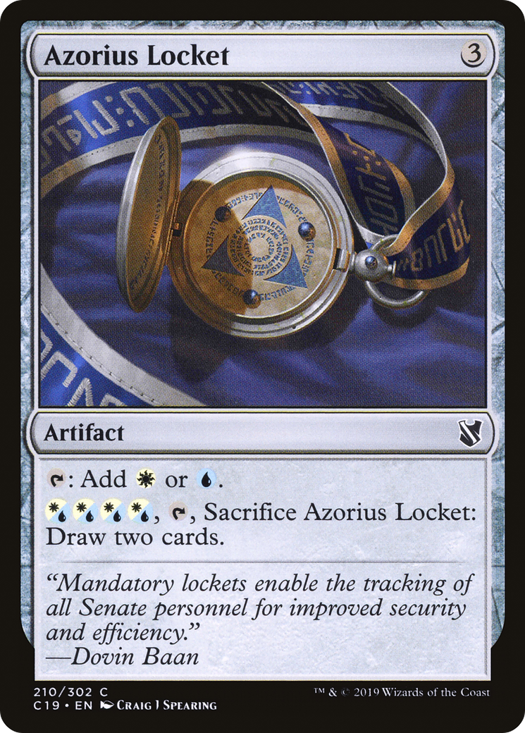 Image of Azorius Locket (C19-210) - Commander 2019