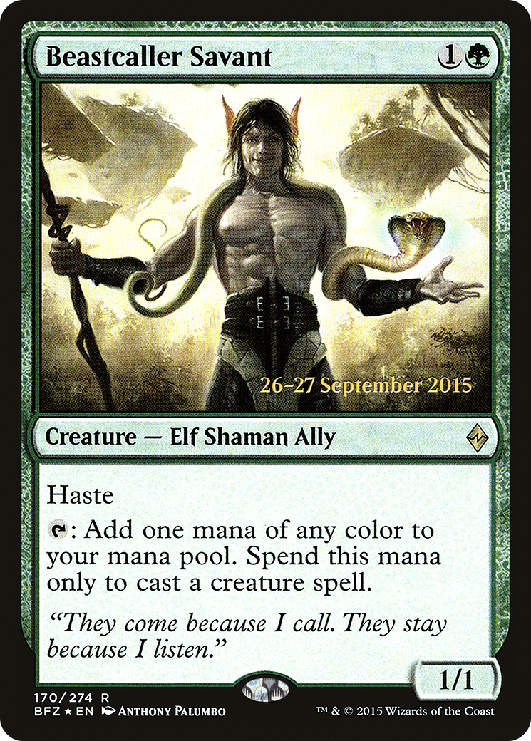 Image of Beastcaller Savant (PRE-170S) - Battle for Zendikar Promos Foil