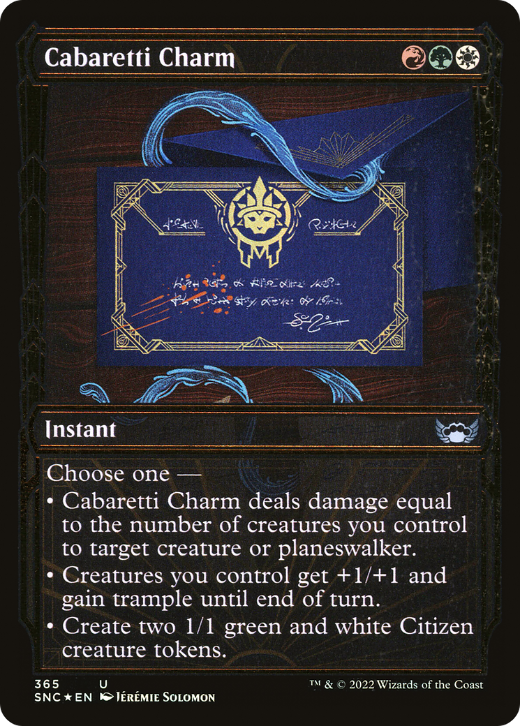 Image of Cabaretti Charm (Gilded Foil) (SNC-365) - Streets of New Capenna: (Showcase) Foil