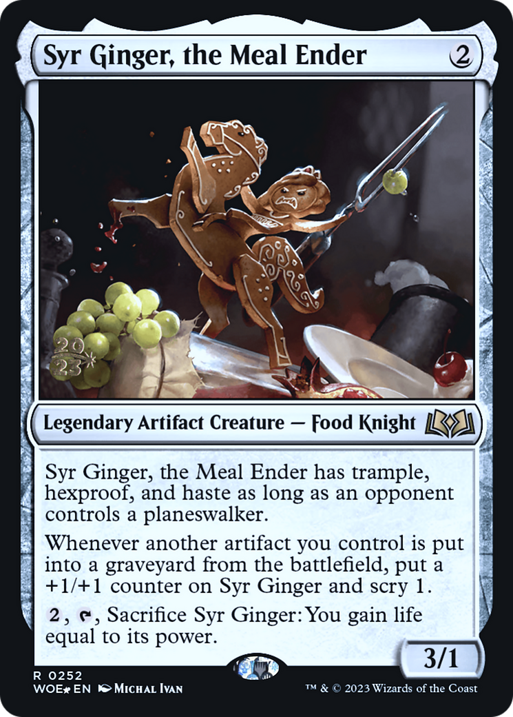 Image of Syr Ginger, the Meal Ender (PRE-252) - Wilds of Eldraine Promos Foil