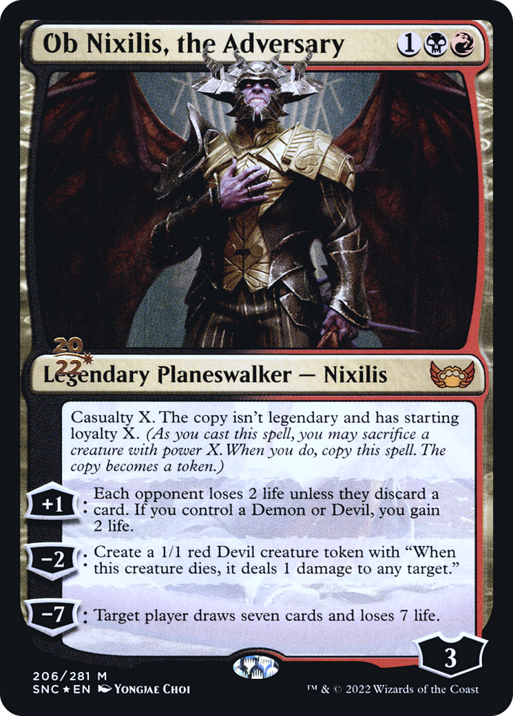 Image of Ob Nixilis, the Adversary (PRE-206) - Streets of New Capenna Promos Foil