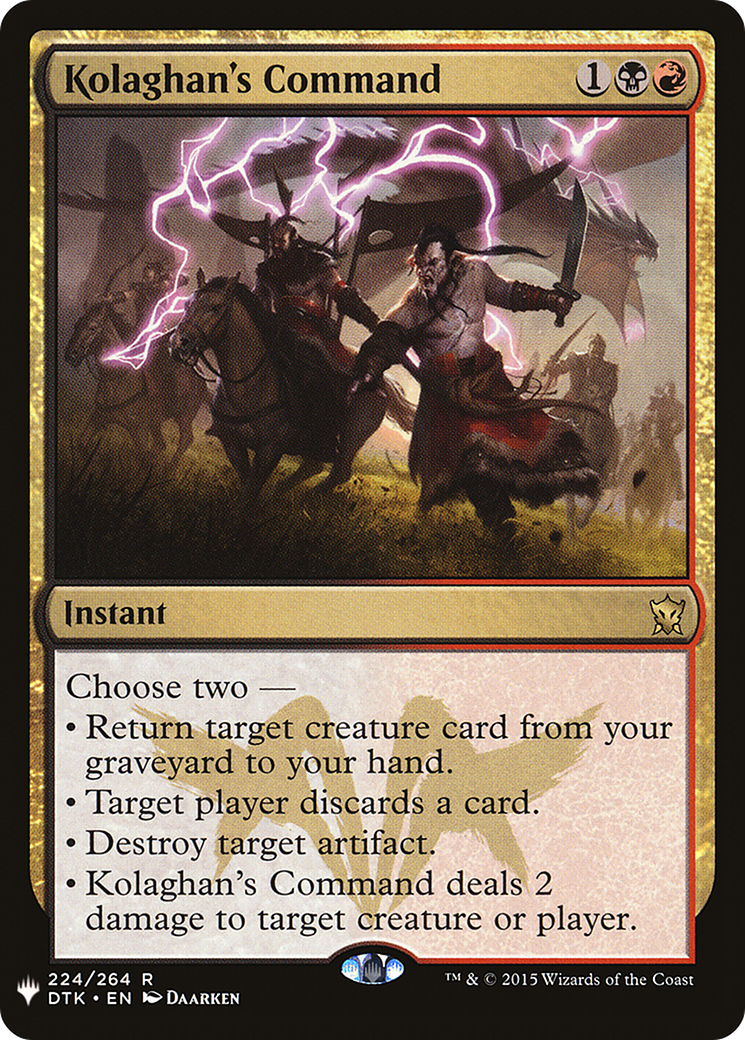 Image of Kolaghan's Command (LIST-224) - The List