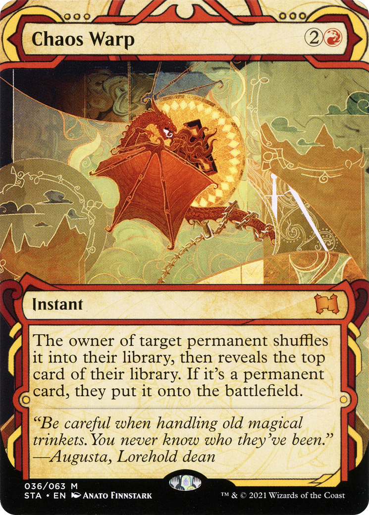 Image of Chaos Warp (STA-036) - Strixhaven Mystical Archive: (Showcase) (Borderless) Etched Foil