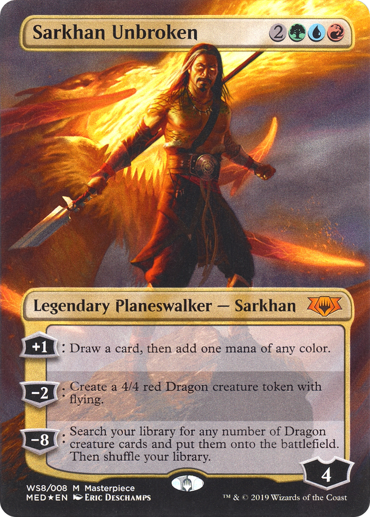 Image of Sarkhan Unbroken (MED3-WS8) - Mythic Edition (Borderless) Foil