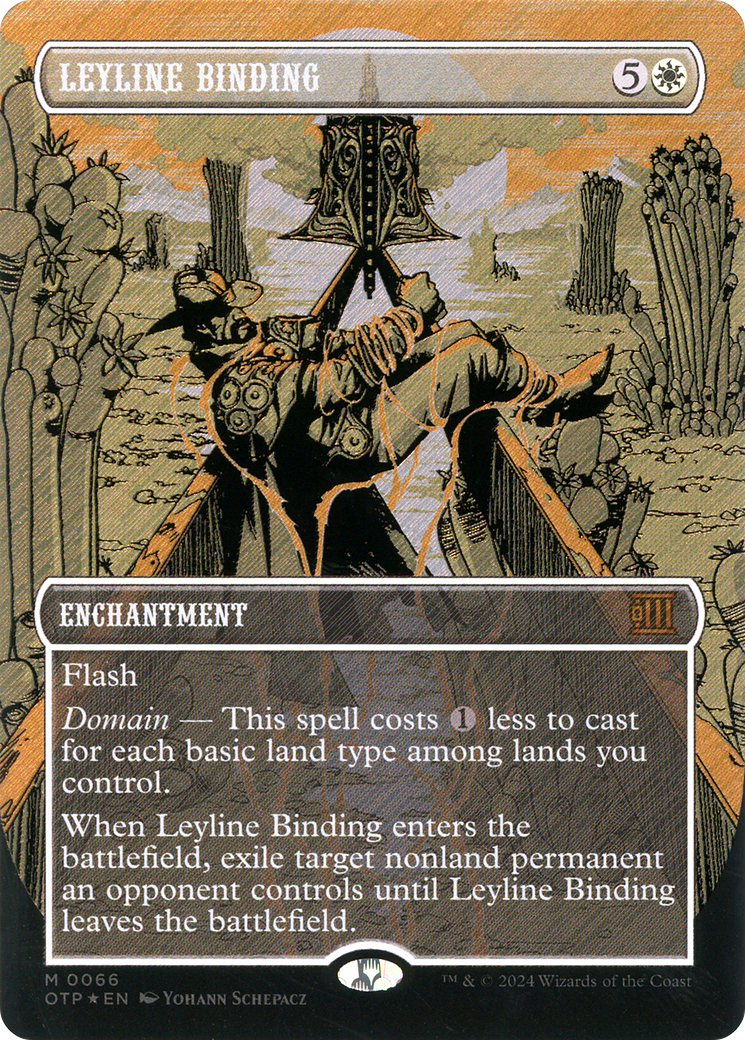 Image of Leyline Binding (Textured Foil) (OTP-066) - Breaking News (Borderless) Foil