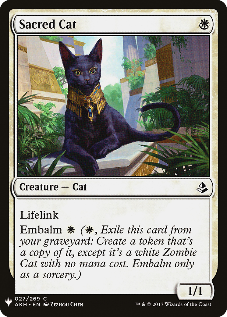 Image of Sacred Cat (LIST-AKH-27) - The List