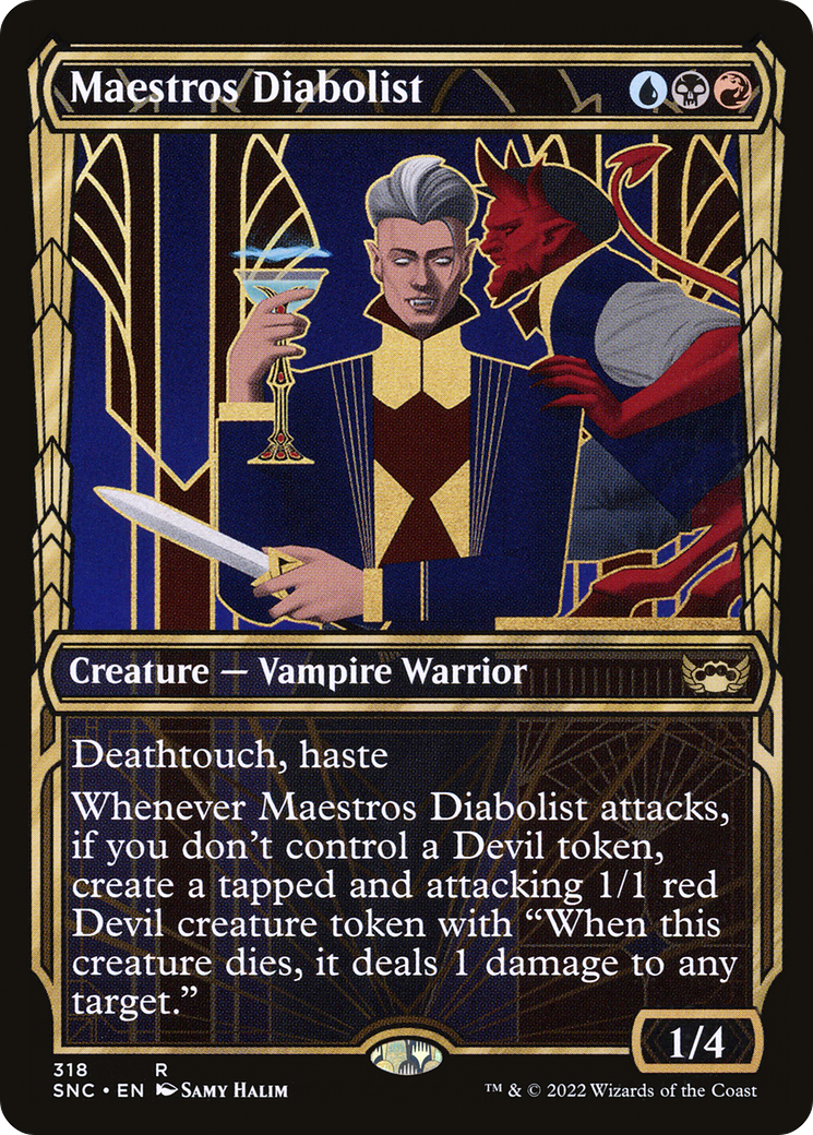 Image of Maestros Diabolist (Showcase) (SNC-318) - Streets of New Capenna: (Showcase) Foil