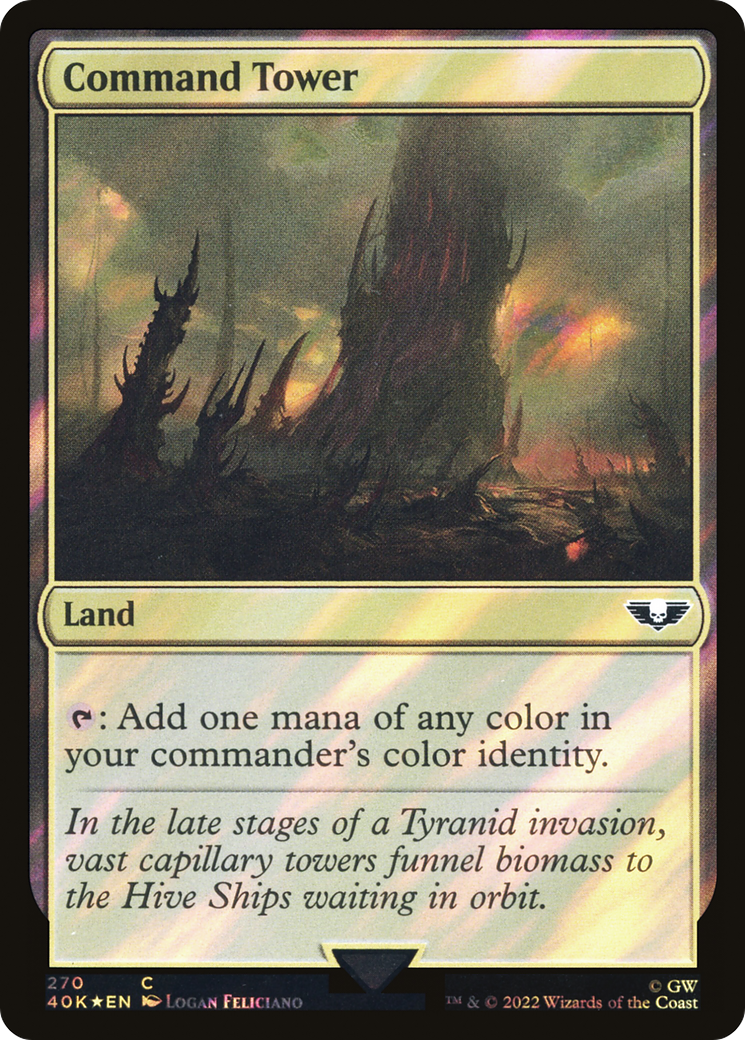 Image of Command Tower (270) (Surge Foil) (40K-270) - Warhammer 40,000 Commander Foil