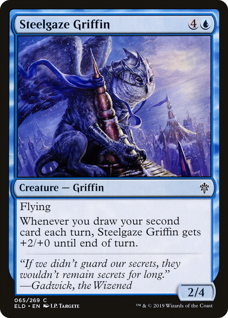 Image of Steelgaze Griffin (ELD-065) - Throne of Eldraine Foil