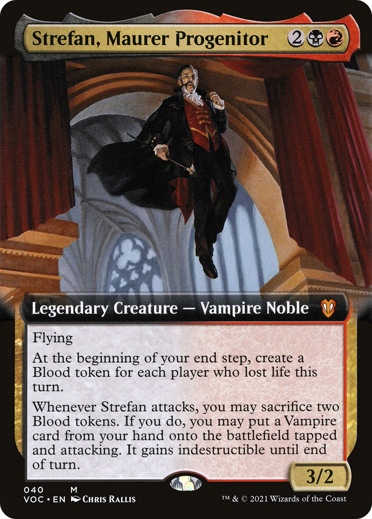 Image of Strefan, Maurer Progenitor (Extended Art) (VOC-040) - Crimson Vow Commander: (Extended Art)