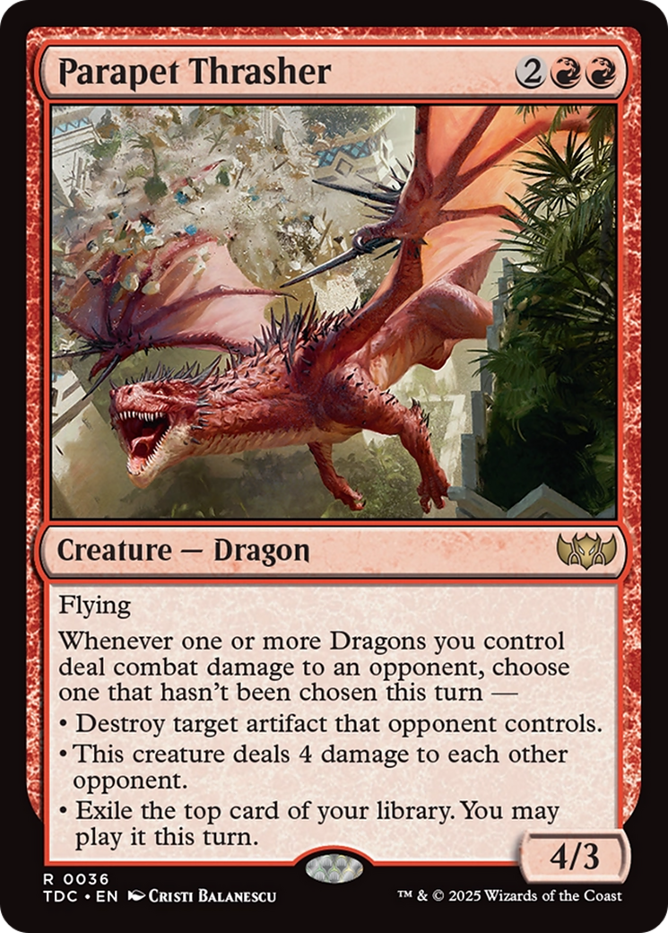 Image of Parapet Thrasher (TDC-036) - Commander: Tarkir: Dragonstorm