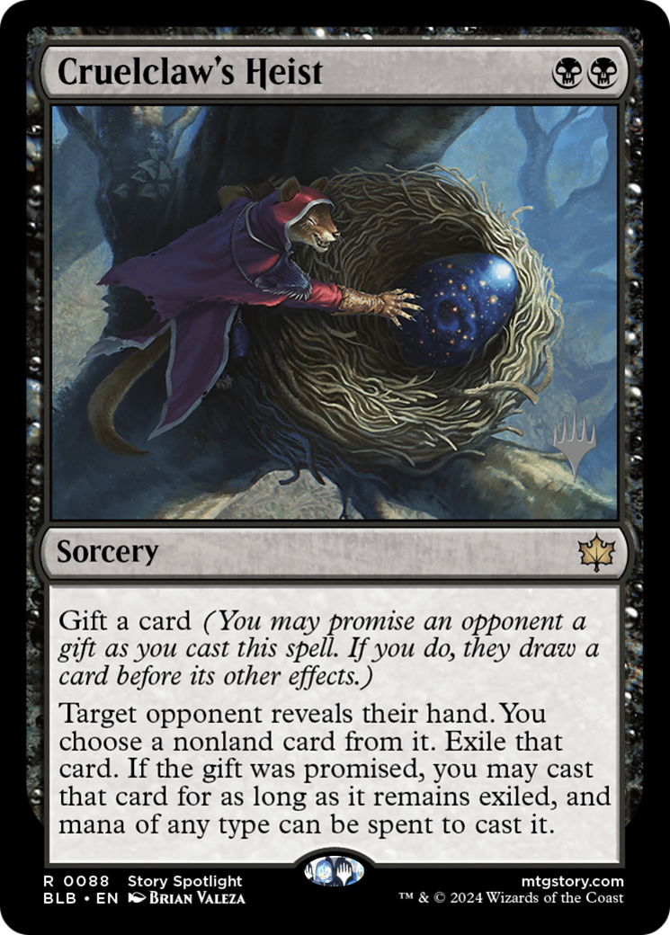 Image of Cruelclaw's Heist (PPBLB-088) - Bloomburrow Promos