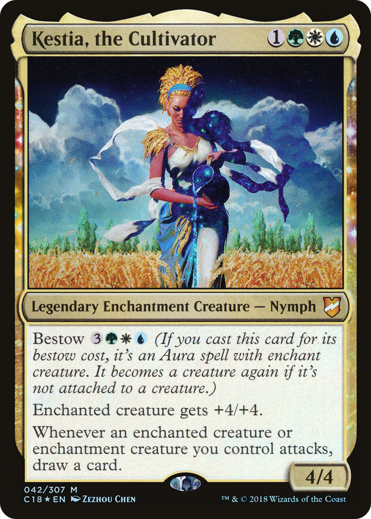 Image of Kestia, the Cultivator (C18-042) - Commander 2018: (enchantment) Foil