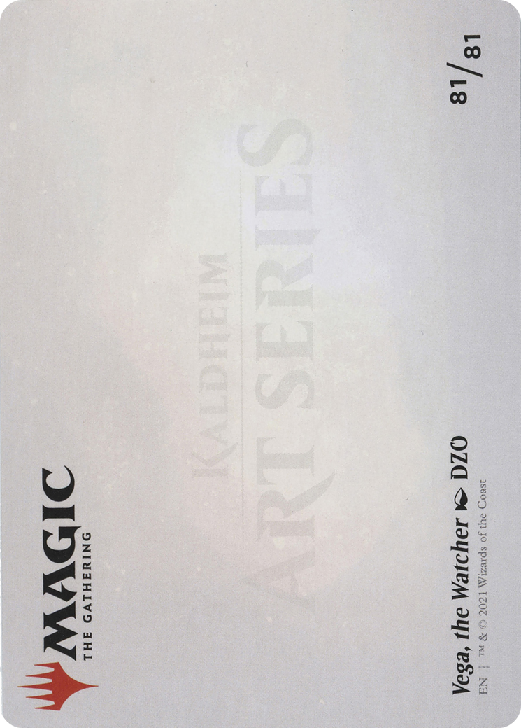 Image of Vega, the Watcher // Vega, the Watcher (ASKHM-081) - Art Series: Kaldheim (Borderless) Foil