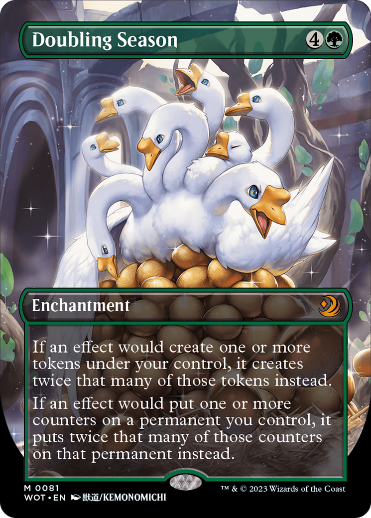 Image of Doubling Season (Anime Borderless) (WOT-081) - Wilds of Eldraine: Enchanting Tales (Borderless) Foil