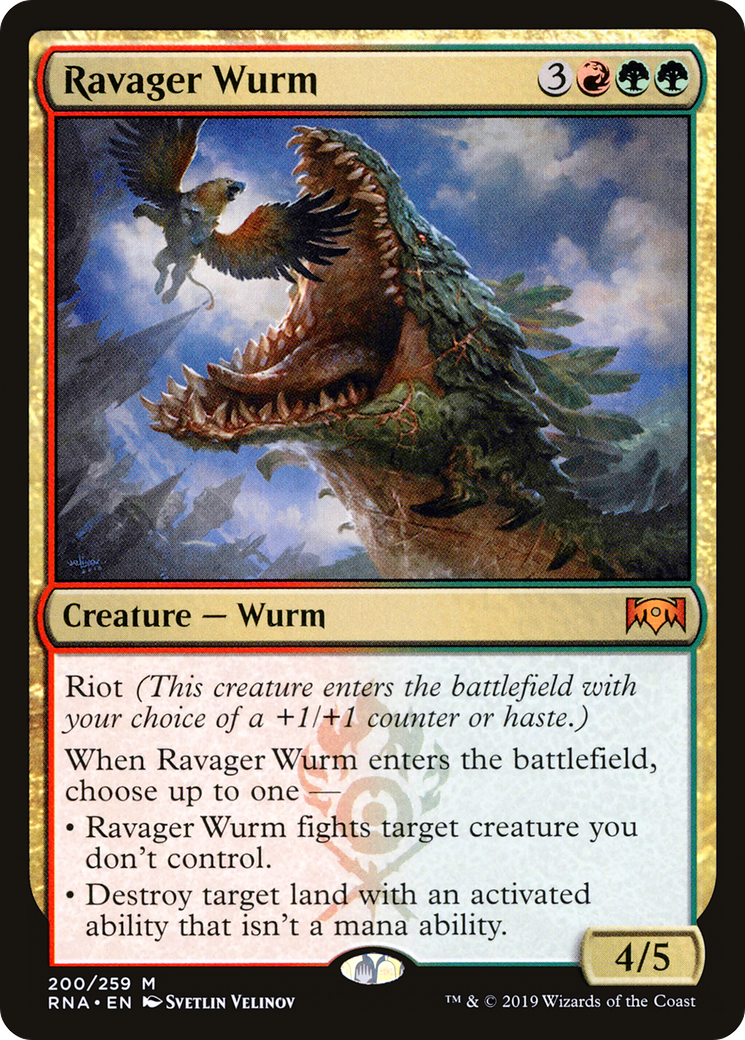 Image of Ravager Wurm (RNA-200) - Ravnica Allegiance Foil