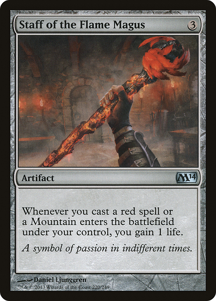 Image of Staff of the Flame Magus (M14-220) - Magic 2014 Foil