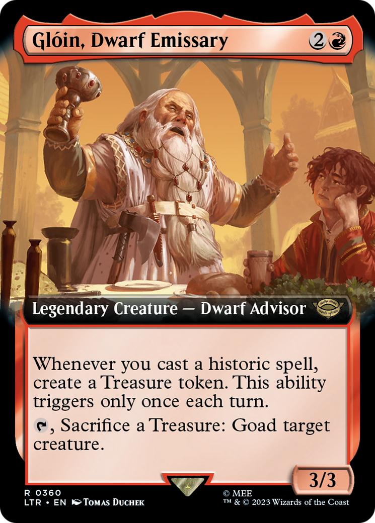 Image of Gloin, Dwarf Emissary (Extended Art) (LTR-360) - The Lord of the Rings: Tales of Middle-earth: (Extended Art)
