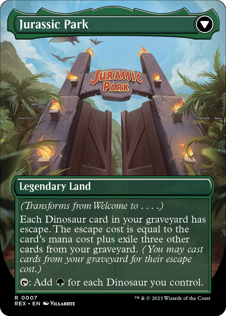 Image of Welcome to . . . (REX-007) - Jurassic World Collection (Borderless) Foil