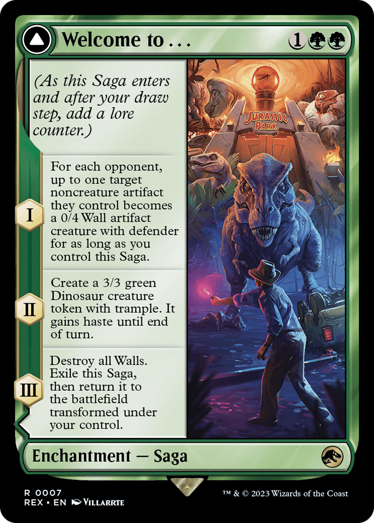 Image of Welcome to . . . (REX-007) - Jurassic World Collection (Borderless) Foil
